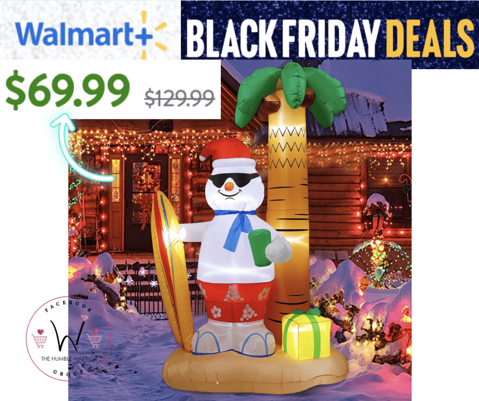 TKNIC 8-Foot Inflatable Snowman & Palm Tree!